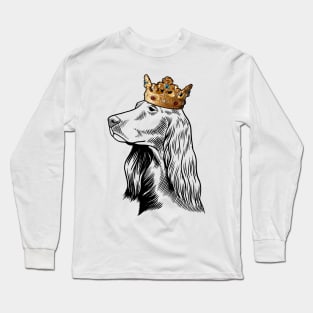 Irish Setter Dog King Queen Wearing Crown Long Sleeve T-Shirt